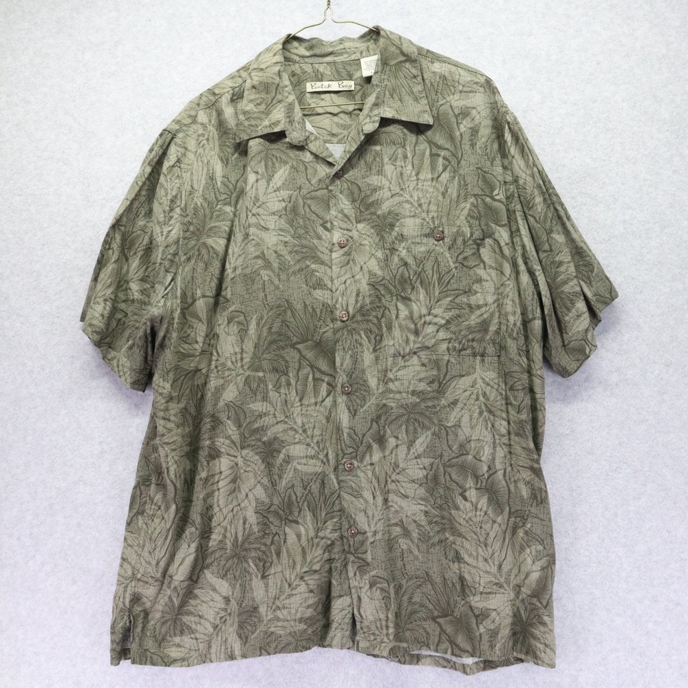Batik Bay Shirt Mens Large Hawaiian Beach Resort Casual Button Up Short Sleeve